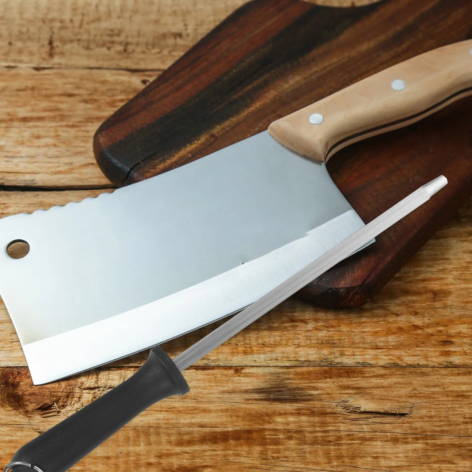 

Knife Sharpening Rod Stainless Steel Honing Stick Multi purpose Cutter Sharpener Kitchen Tool High Grade Material Easy
