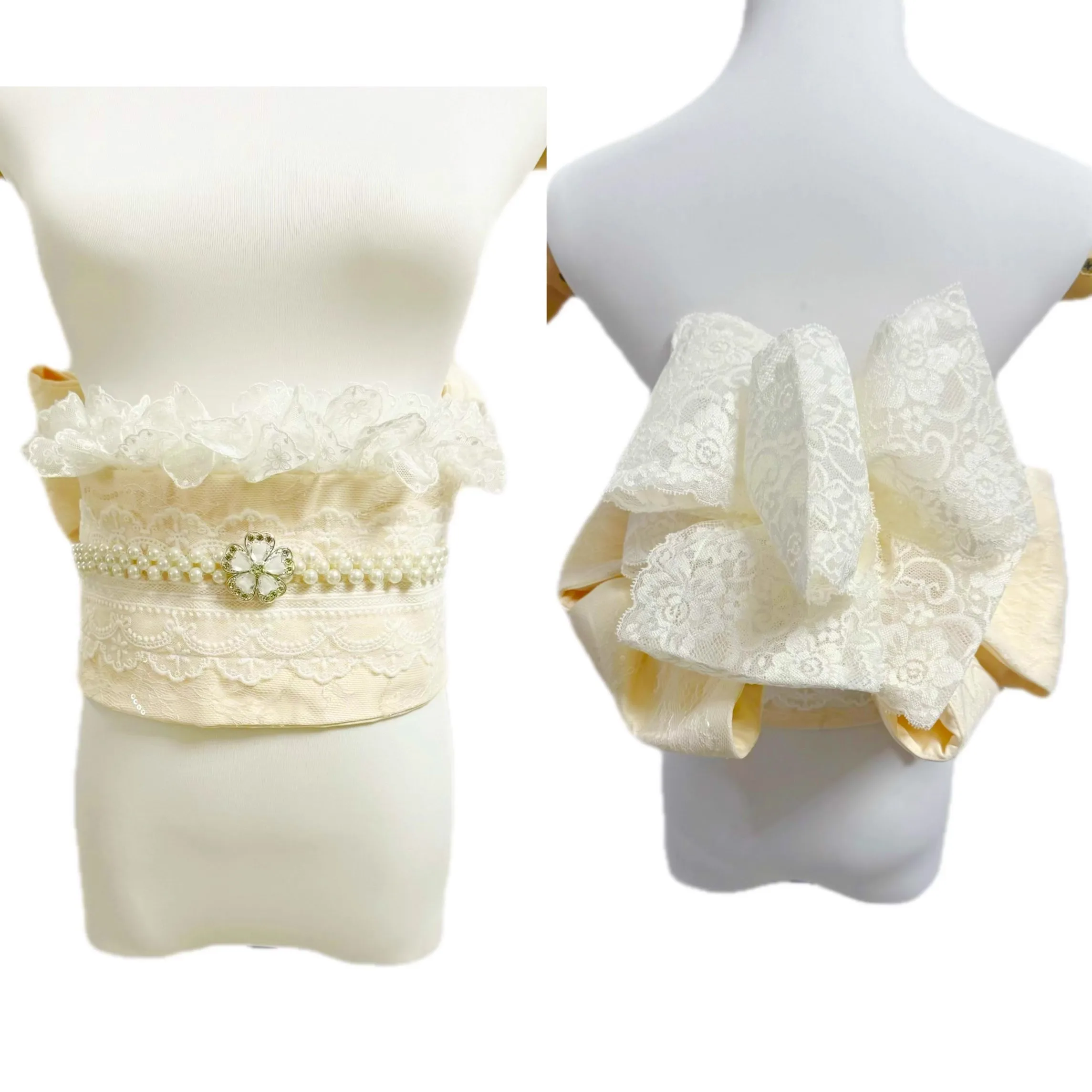 المرأة اليابانية التقليدية كيمونو أوبي الدانتيل تعديل أوبي مجموعة خمر نمط فستان حزام الخصر كوس زي