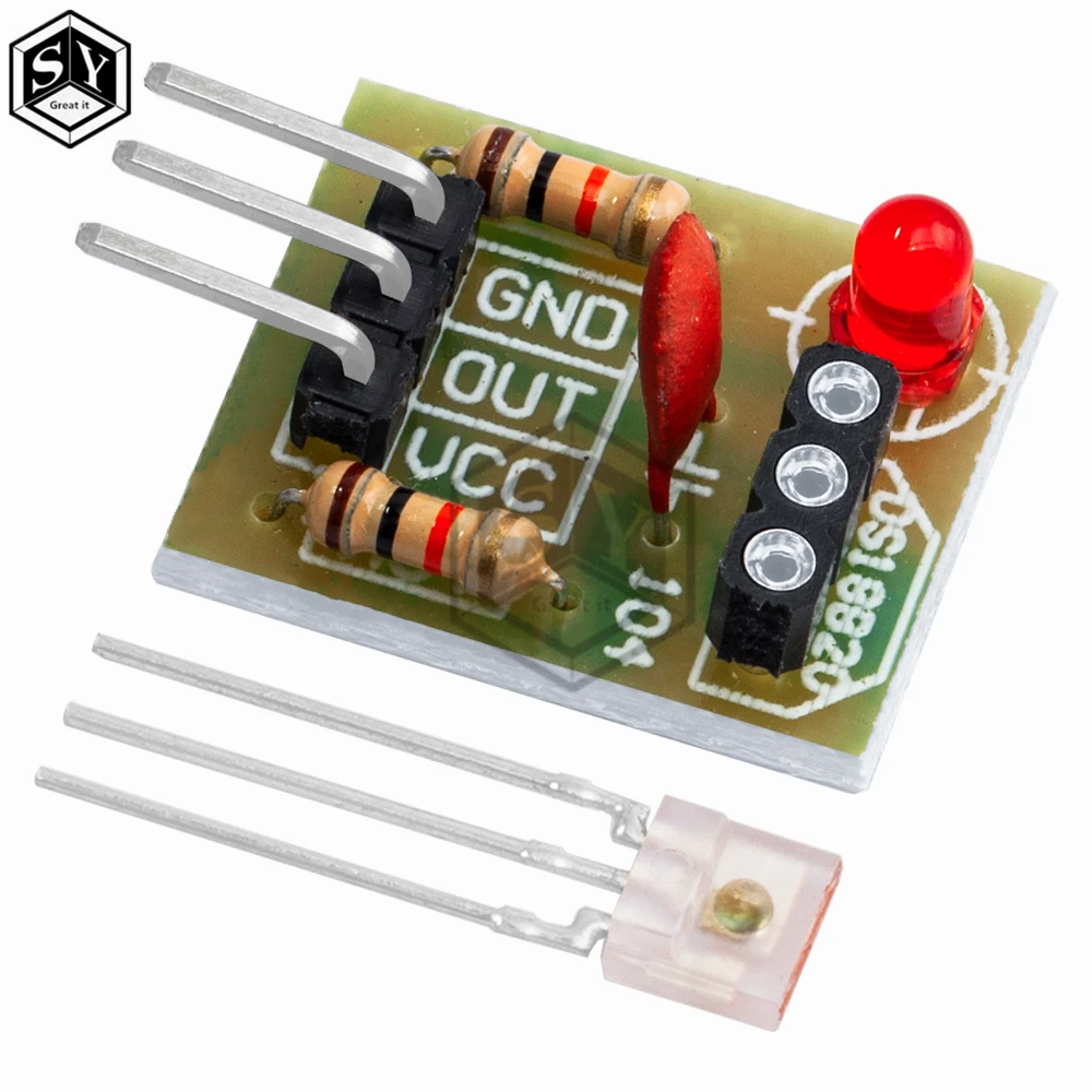 KY-008 650nm Laser Transmitter Module with Laser Sensor Module Non-Modulator Tube Laser Receiver Module Kit