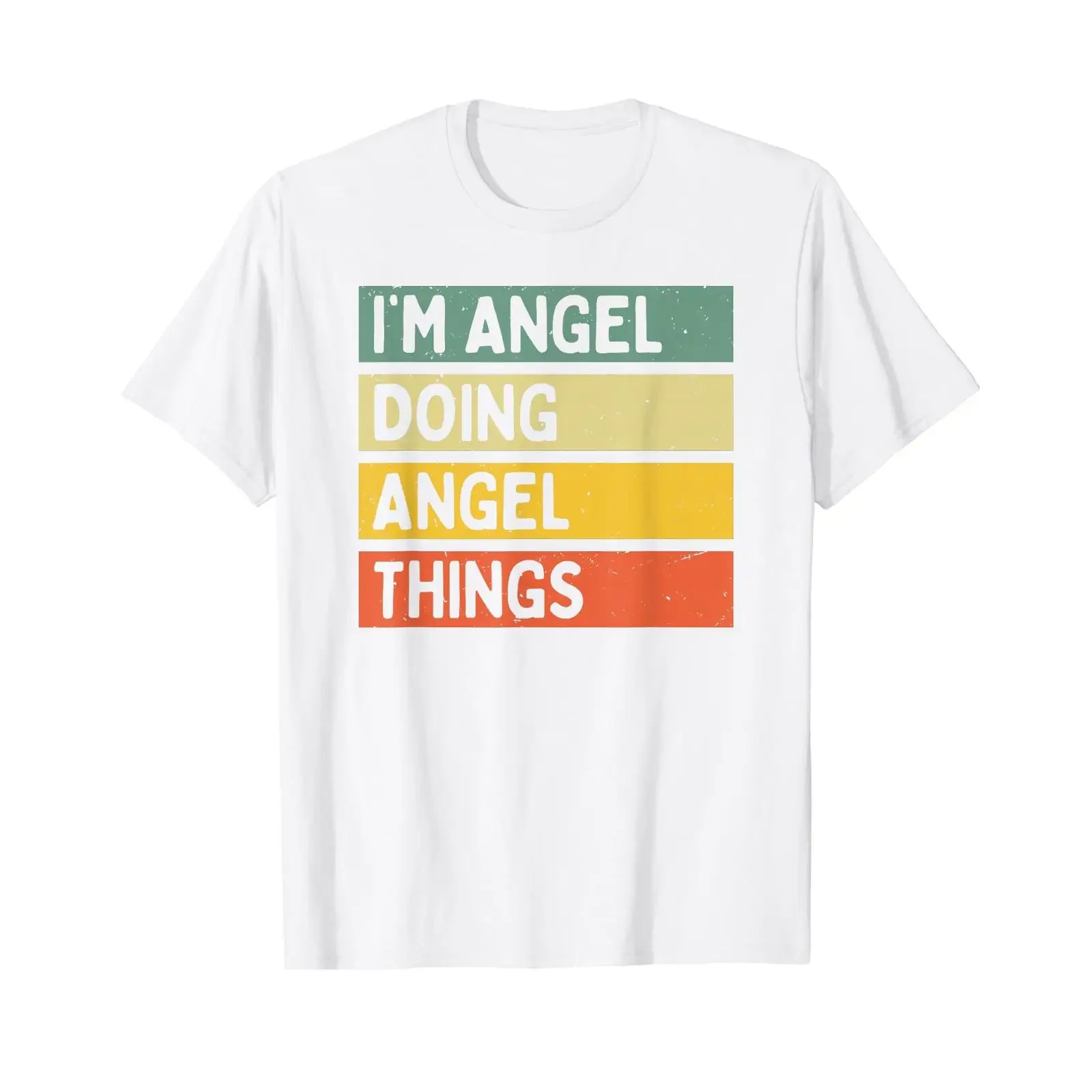 I'm Angel Doing Things lustig personalisierbar Preisgünstiges Grafik T Shirt vintage Washed Top For Everyday Wear