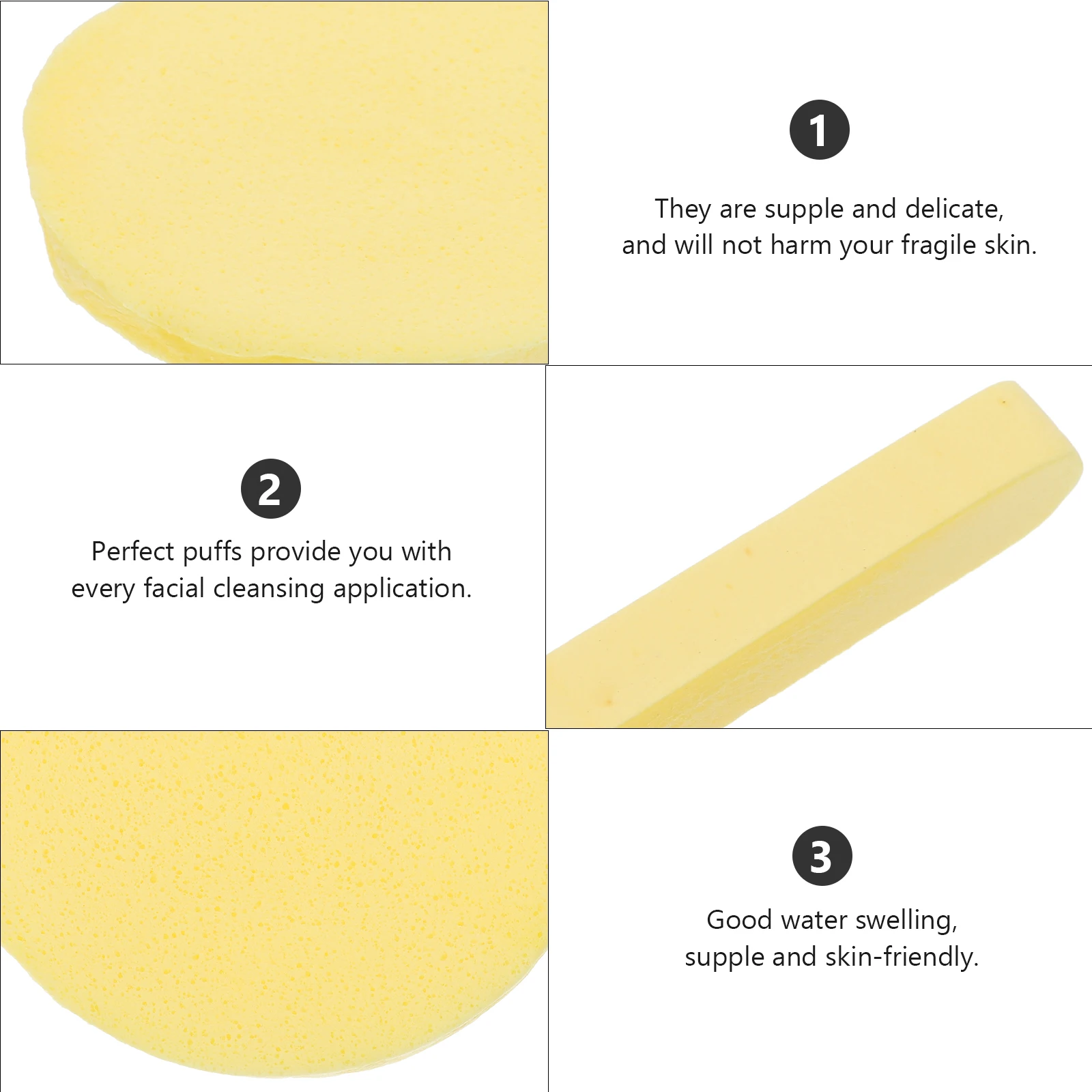 60 stuks gezichtsreiniging diepe reiniging exfoliërende sponzen voor reizen thuis gezichtsverzorging draagbare make-up verwijderingspads