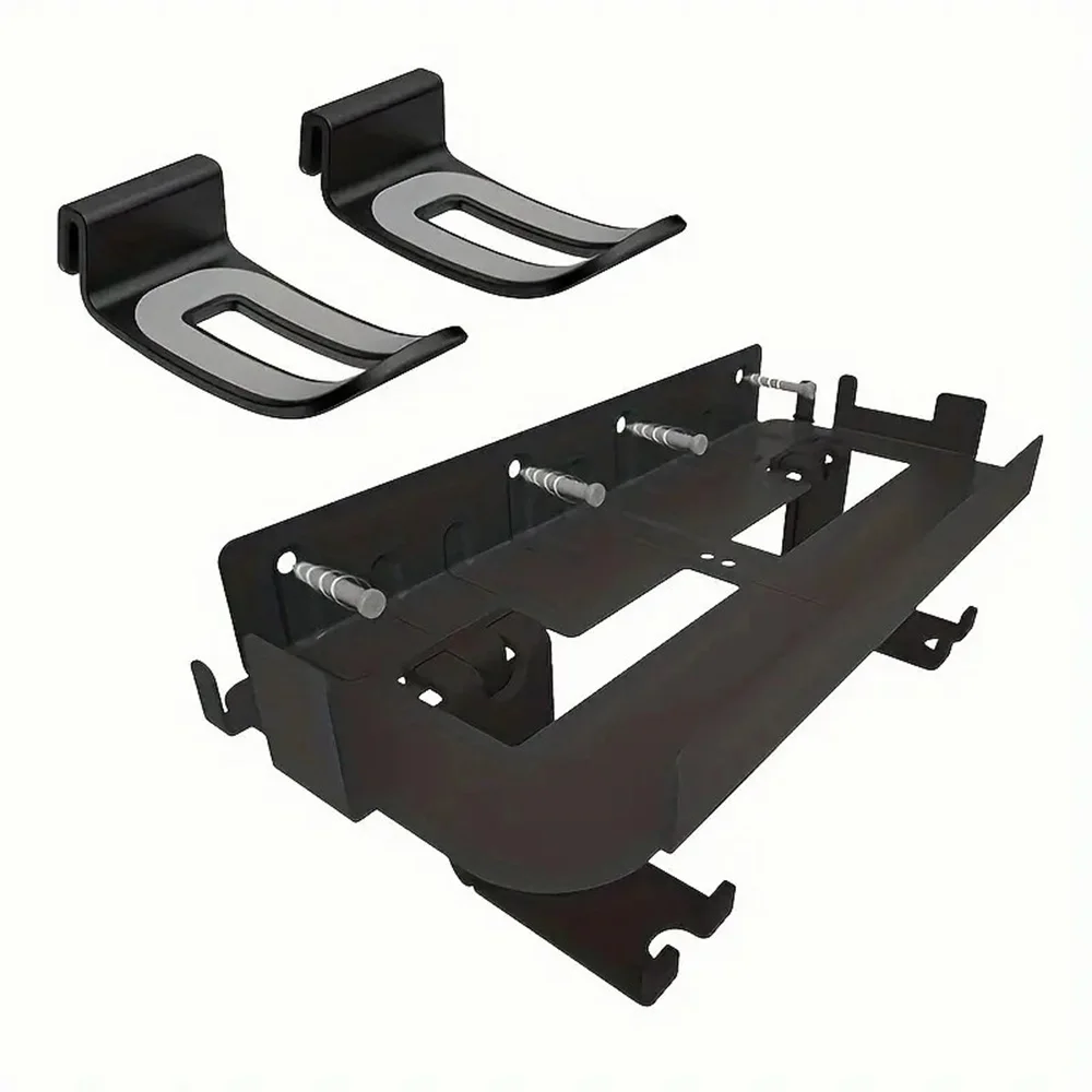For Ps5 Wall Mount Bracket With Storage For Controller, Vr Headset & Headphones - Durable Abs Materia