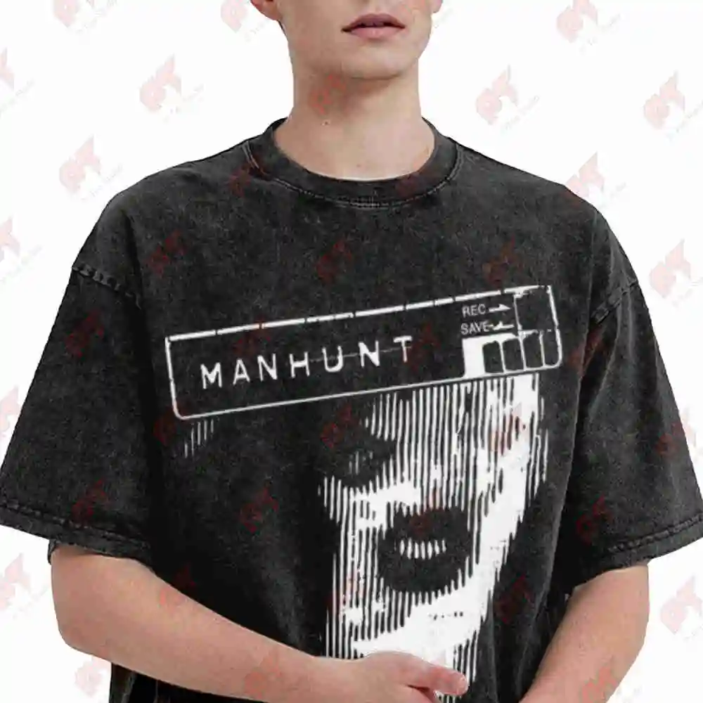 Manhunt The Final Cut Video Game Bootleg Vintage Washed Tee Pure Cotton T-Shirt
