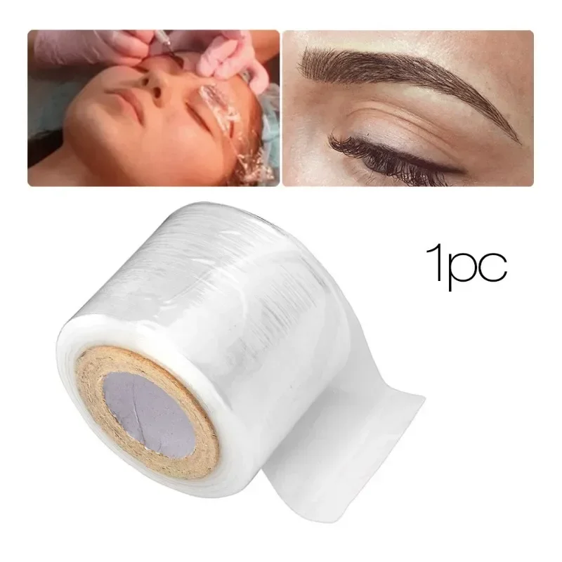 1 Roller Eyebrow Tattooing Clear Plastic Wrap Full Cover Preservative Film for Half Permanent Eyebrow Make Up Tattoo Accessories