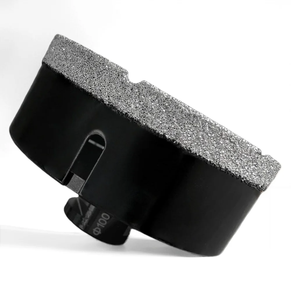 

1 шт., 68-150 мм, вакуумная резьба, паяный открывалка для отверстий, сверло с сердечником M14, угловая шлифовальная машина, сверло для керамической плитки, гранита, мрамора