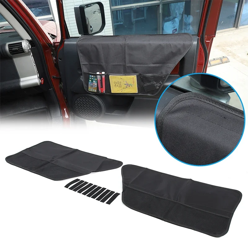 

For Toyota FJ Cruiser 2007-2021 Black Waterproof Oxford Cloth Car Rear Door Anti-Scratch Storage Net Pocket Item Storage Bag