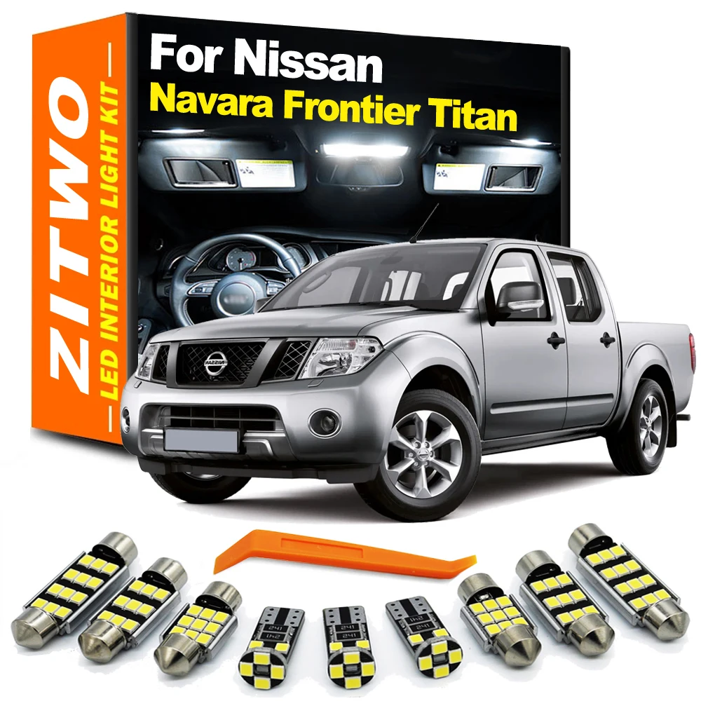 ZITWO Intérieur LED Dôme Lumière de Carte Kit Pour Nissan Navara D22 D40 D23 Frontière Titan 1997- 2019 2020 2021 2022 2023 Accessoires