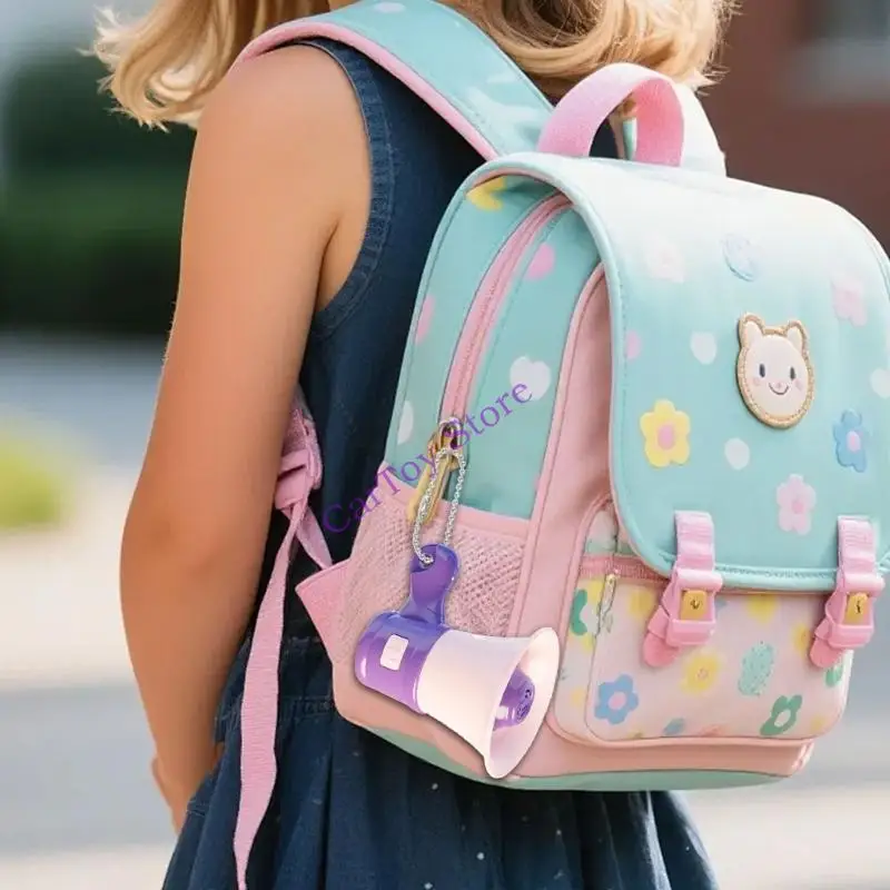 لعبة تسجيل صوتي صغيرة للأطفال، مشبك محمول على مكبر الصوت مع مؤثرات صوتية، تصميم بلاستيكي آمن للعب في الأماكن المغلقة والخارجية #3