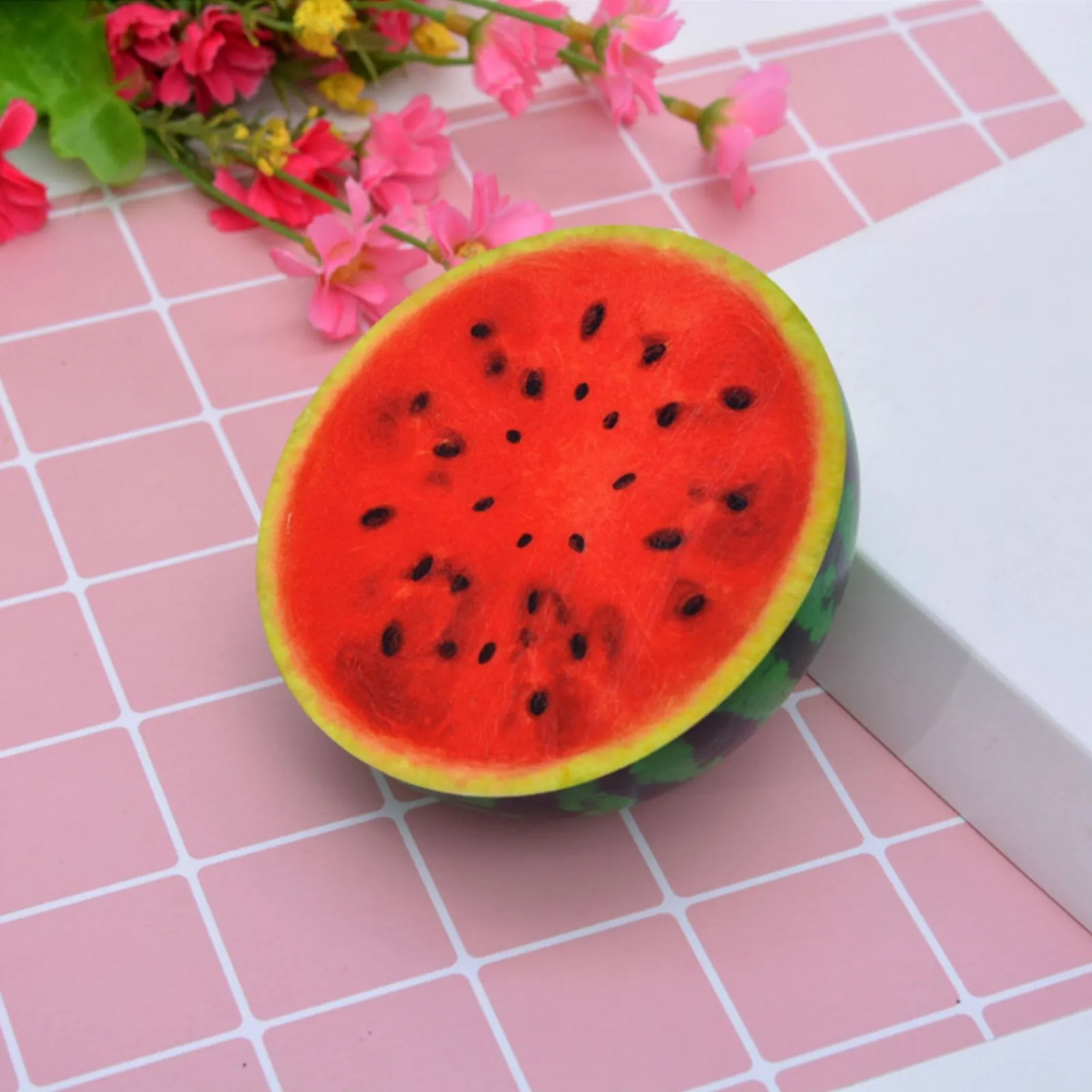 Cute Squishy Slow Rising Giant Squishy Watermelon Simulation Fruits Anti-stress Squishi PU Squishy Poo Toys Squeeze Squishes Toy