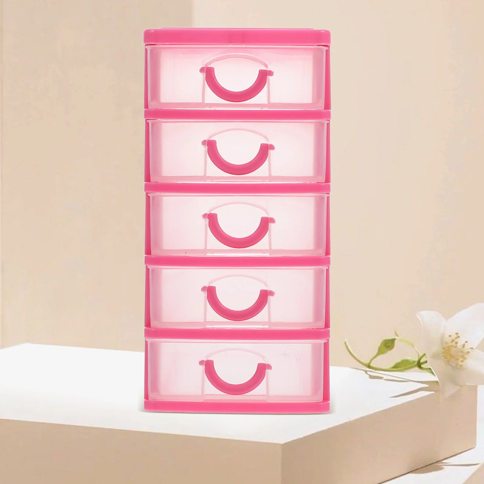 Desk Storage Box Small Drawers Plastic Detachable Shortage Container for Desktop Mini Makeup Organizer with Pp