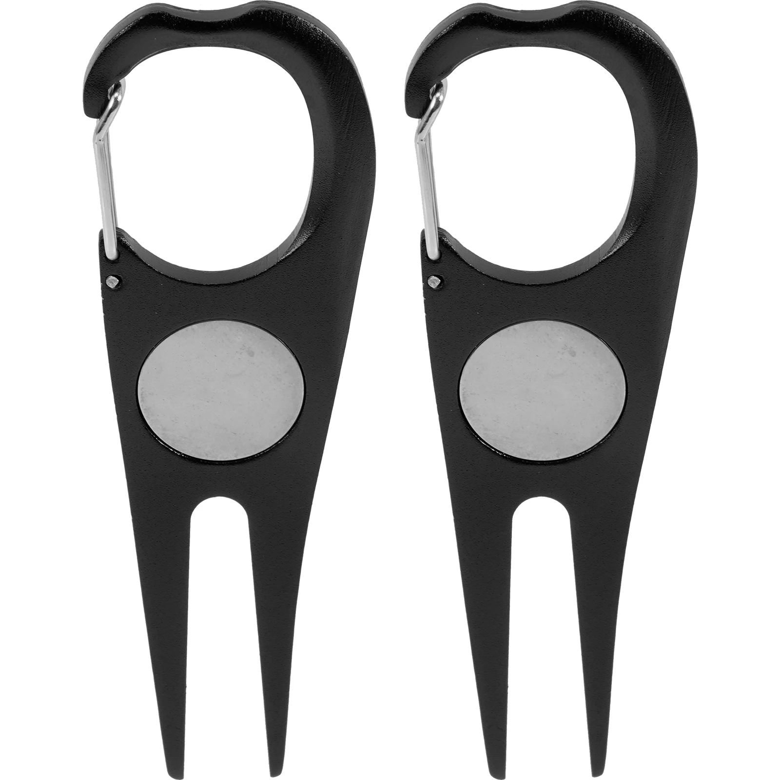 

2pcs Golf Divot Repair Tool Marker Aluminum Durable Portable Men Golfer WearResistant Compact Premium Training