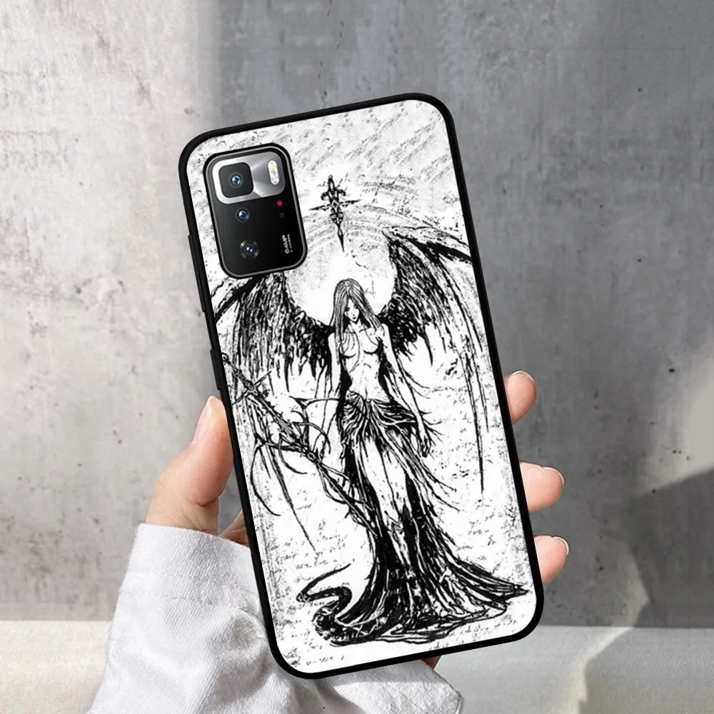 Gothic Girl Sculpture Retro Phone Case For Redmi Note 4 X 5 A 6 7 8 T 9 9S 10 11 11S 11Epro Poco M3 pro