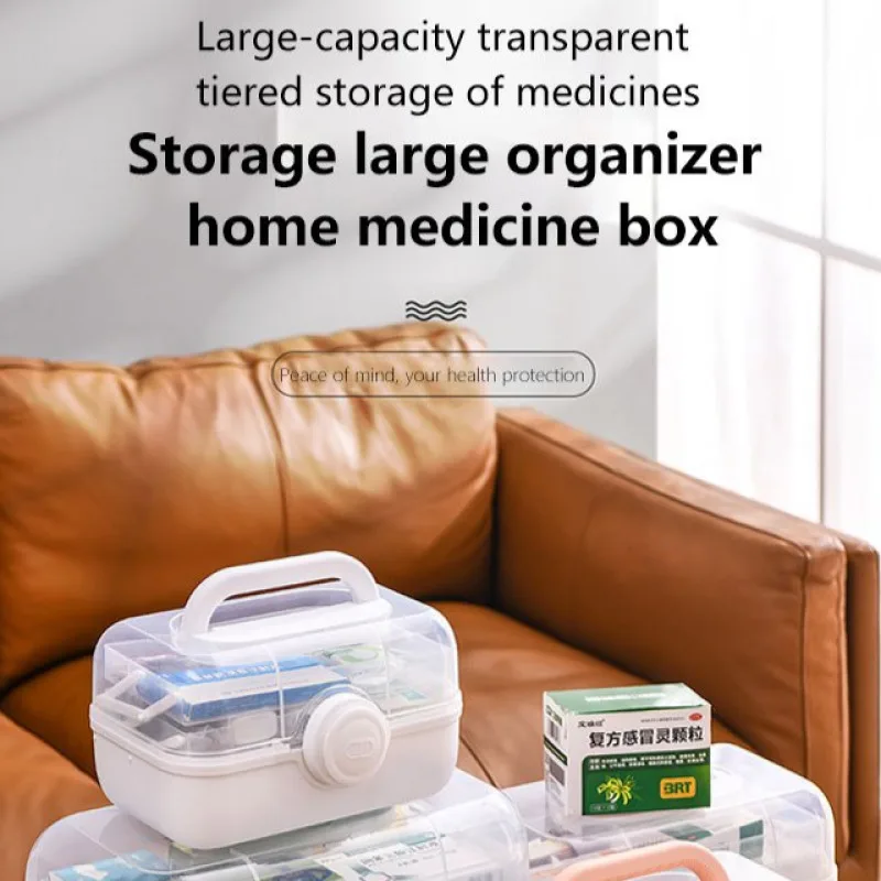 Large Capacity Medicine Box for Home Use Multilayer Storage Container