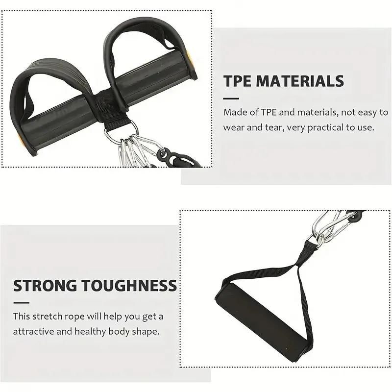 Men Fitness Pedal Type Tensioner Sports Weight Loss Thin Belly Yoga Shaping Exercise Resistance Band At Home