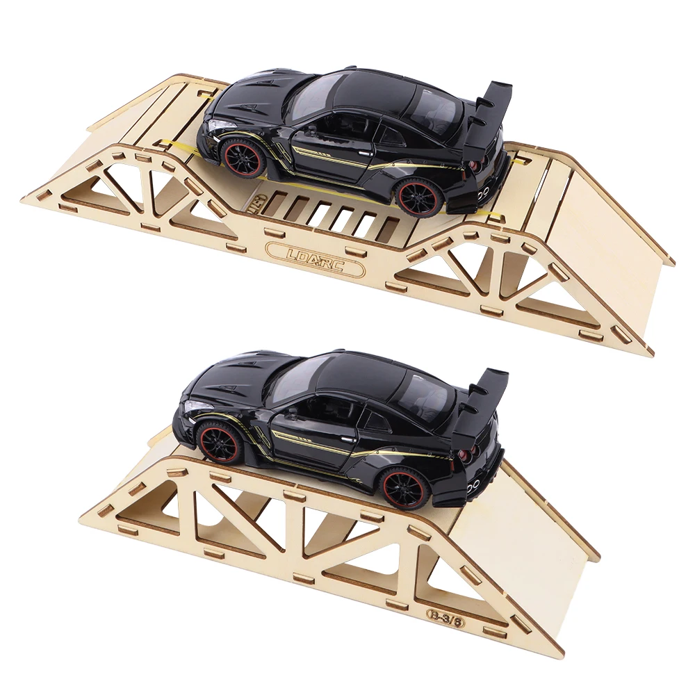 RC Houten Brug Obstakel Set, DIY Steile Helling Simulatie Cursus voor 1/43 Schaal RC Crawler Auto Accessoires