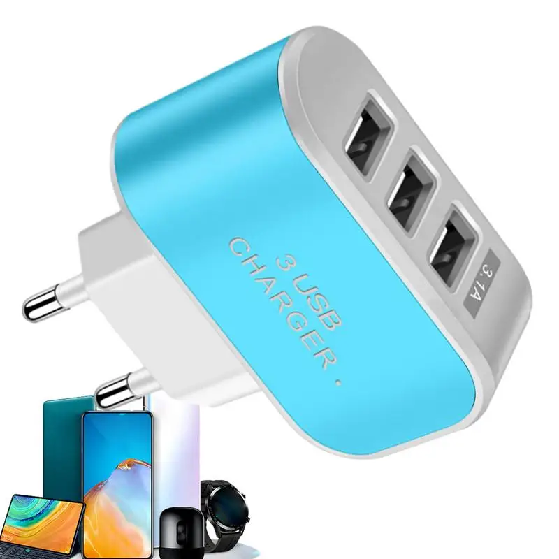 Зарядное устройство для быстрой зарядки, блок 3, USB-зарядное устройство, интеллектуальный настенный адаптер с несколькими портами, портативное зарядное устройство для ноутбука, светящееся
