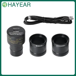 HAYEAR Digital Microscope Camera 8MP 4K USB IMX377 CMOS Electronic Eyepiece Industrial For Biological PCB Reparing Telescope