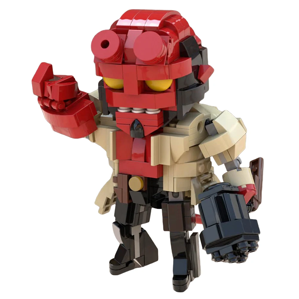 MOC Mecha Anung Un Rama Weirdo Monster Roles مجموعة مكعبات البناء للفيلم Hellboyed Hell Brickheadz لعبة الطوب للأطفال هدية