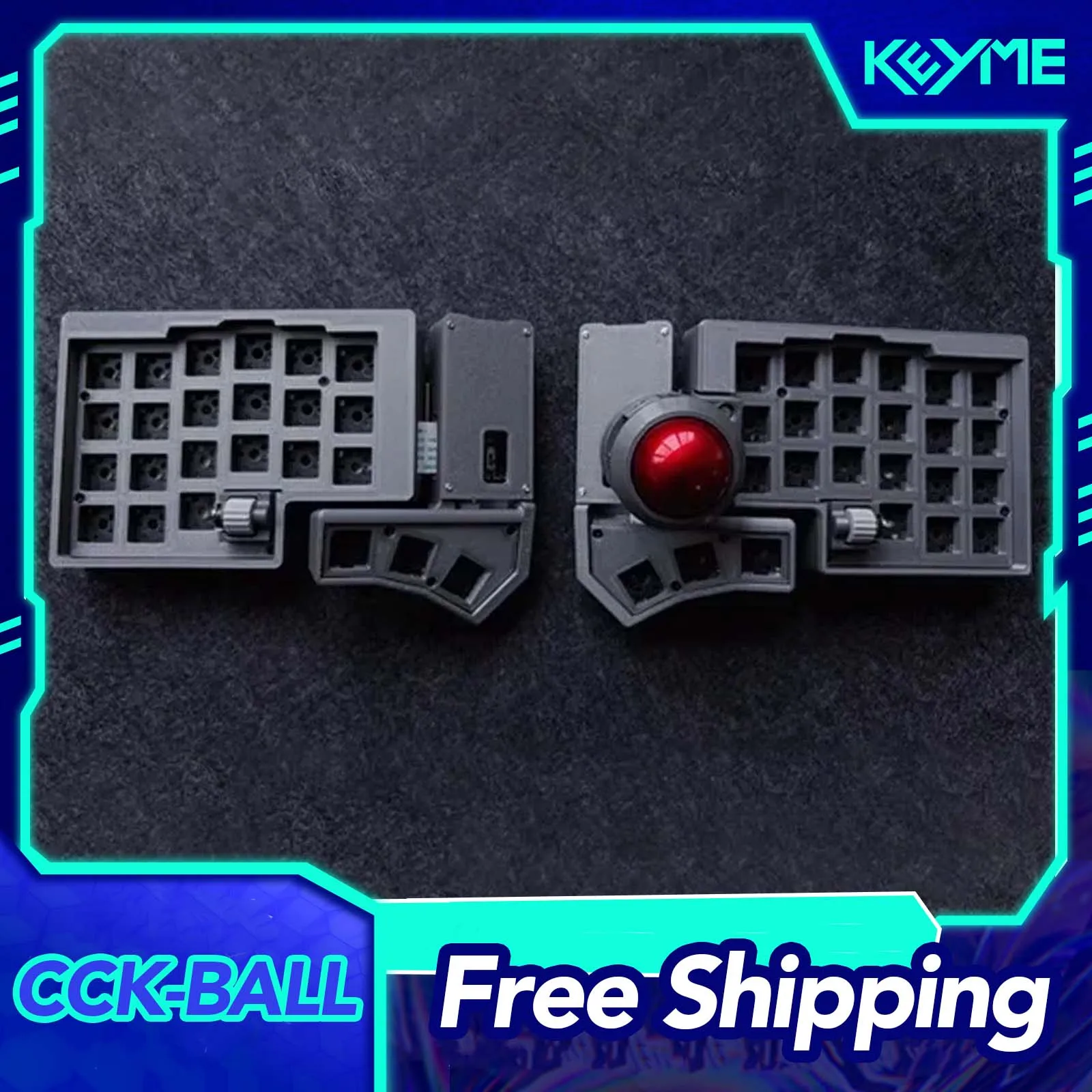CCK-BALL 3X6 Split Keyboard Dual Mode ZMK Bluetooth Crosses Knobs Vial Adjustable Trackball PC Gamer Split Mechanical Keyboard