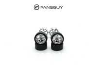 FANSGUY 1Set 11.2mm 1/64 Alloy Car Wheels Detachable Smooth Tires Gild/Silvering MMS Series For Hot Wheel/Matchbox/Domeka