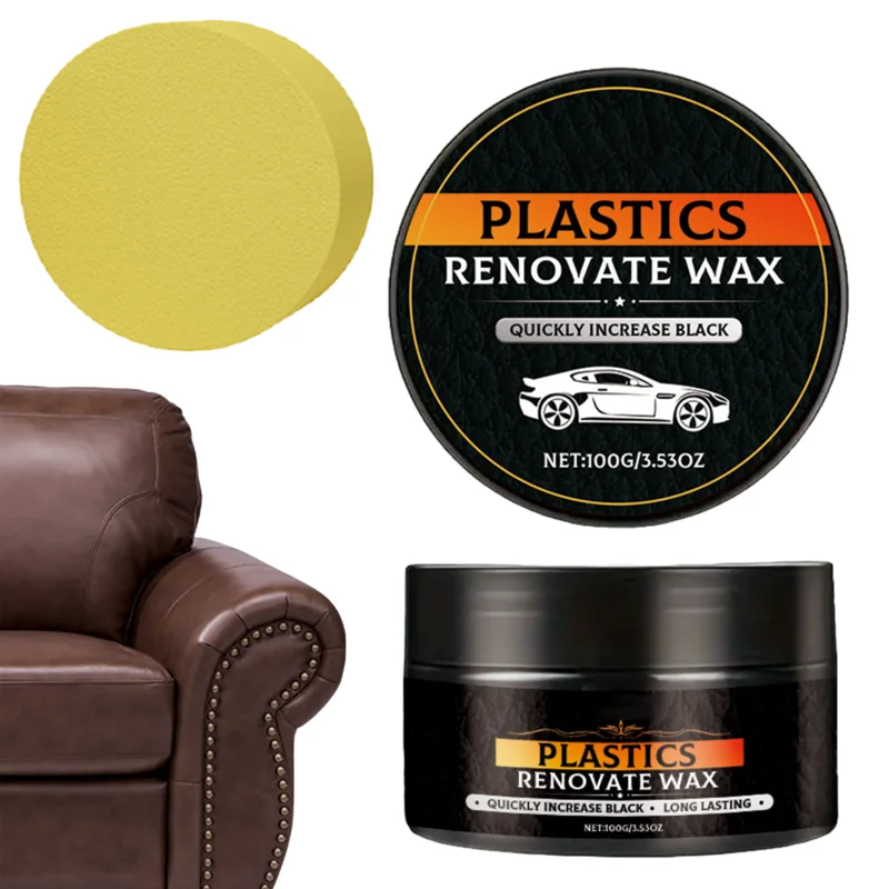 

Leather Restoration Wax 100g Leather Conditioner Leather Couch Scratch & Coating Trim Repair With Sponge Scratch Remover Auto