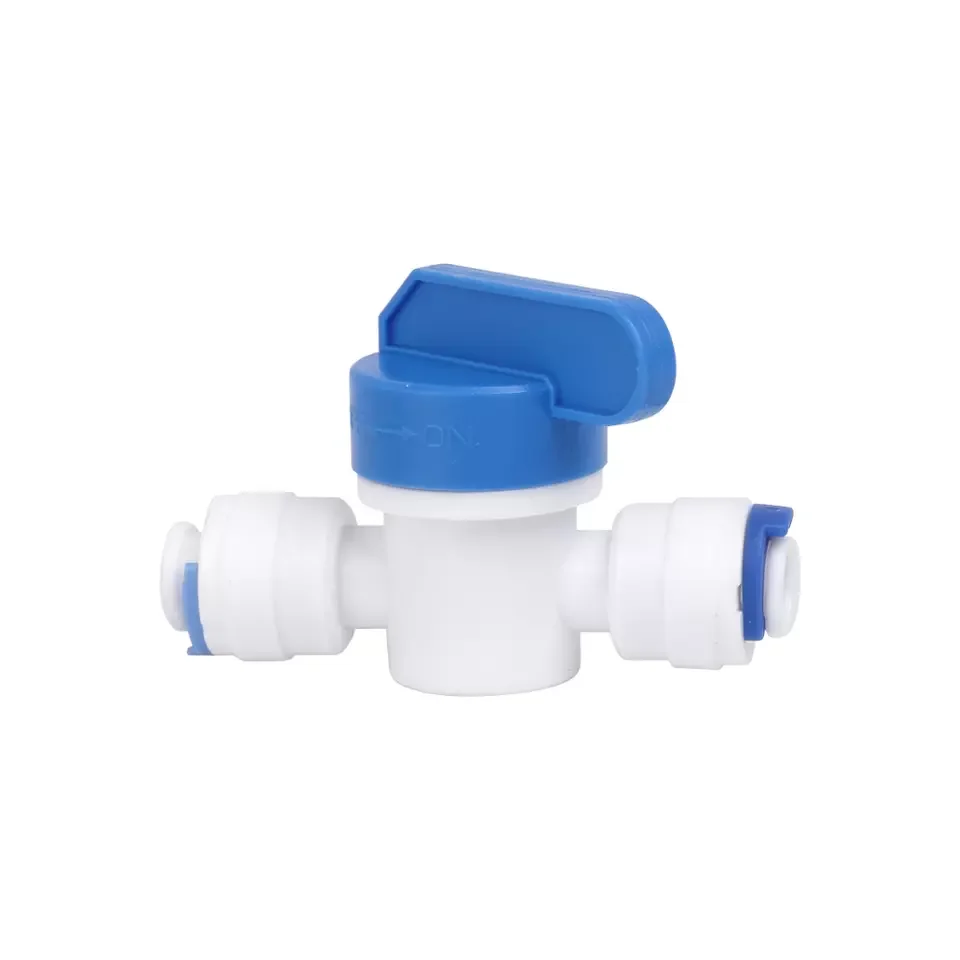 2PCS Straight OD Tube Ball Valve Water Control Quick Connect Fitting 1/4 inch by 1/4 inch OD Valve Start RO Water System