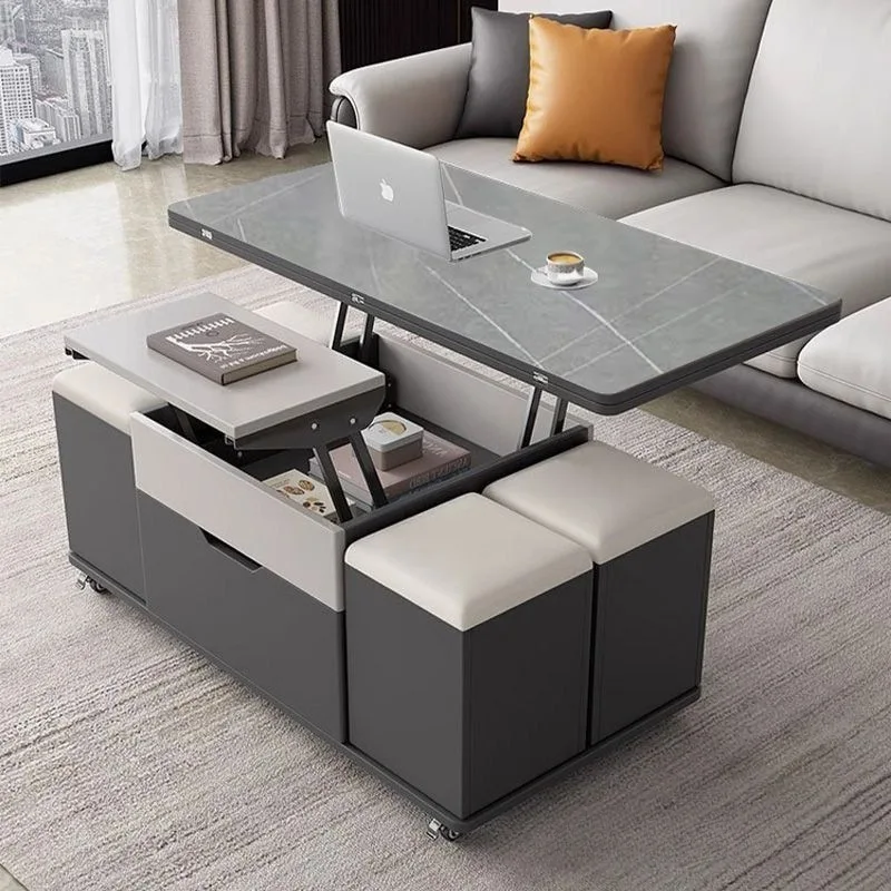 طاولة شاي قابلة للطي متعددة الوظائف لرفع طاولة القهوة وطاولة الطعام ذات الغرض المزدوج