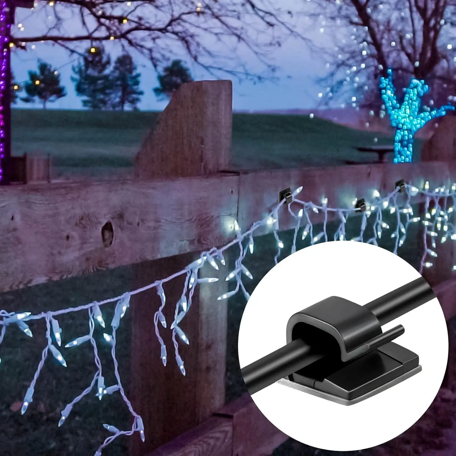 100/50/20/10PCS Outdoor Cable Clips Earphone Mouse Christmas Light Clips Adhesive Hooks Cable Wire Manager Cord Organizer