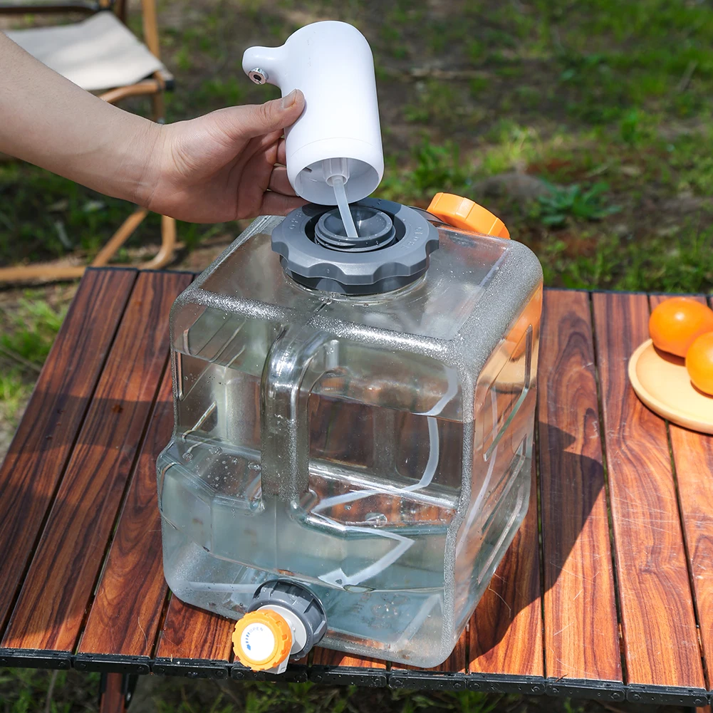 حاوية مياه للتخييم 8 لتر / 12 لتر مع حنفية لتخزين المياه في حالات الطوارئ، تخزين مياه محمول للتخييم والتنزه في الهواء الطلق