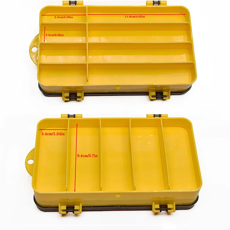 Double-Sided Tackle Box Fake Bait Lure Hook Storage Box Fishing Accessories Tool Storage Box Carp Wobbler Fishing Supplies