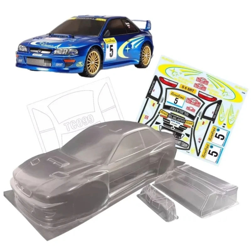 

RC Rally Body 1/10 Impreza WRC 1999 Clear Lexan Car Shell Body w/Color Sticker Decals for RC Drift Chassis Tamiya Hsp Kyosho Hpi