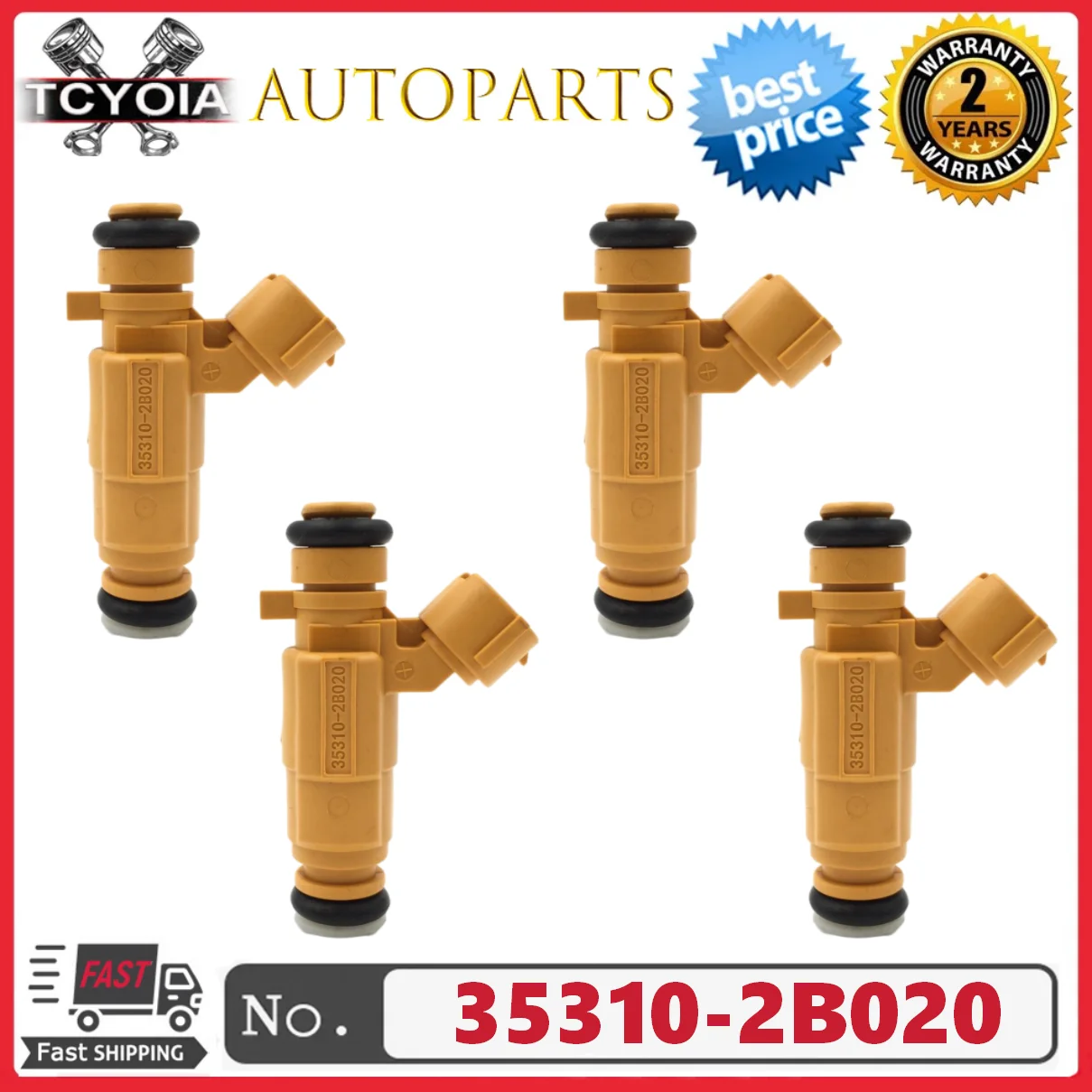 

PEIVSO 4 шт. 35310-2B020 9260930074 Топливная форсунка для HYUNDAI Kia Rio Venga Cerato i20 I30 1.4L 1.6 2008~2015