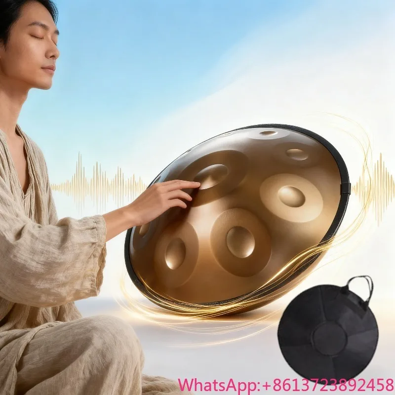 

Handpan 432Hz Stainless Steel Handpan Drum, 9/10/12 Notes,22 Inch,with Steel Tongue, Including Bag,for Yoga,Meditation, Beginner