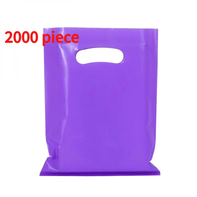 

20 00piece. custom.12 * 15 inches density merchandise bags glossy plastic merchandise bags die cut handle shopping bag sack