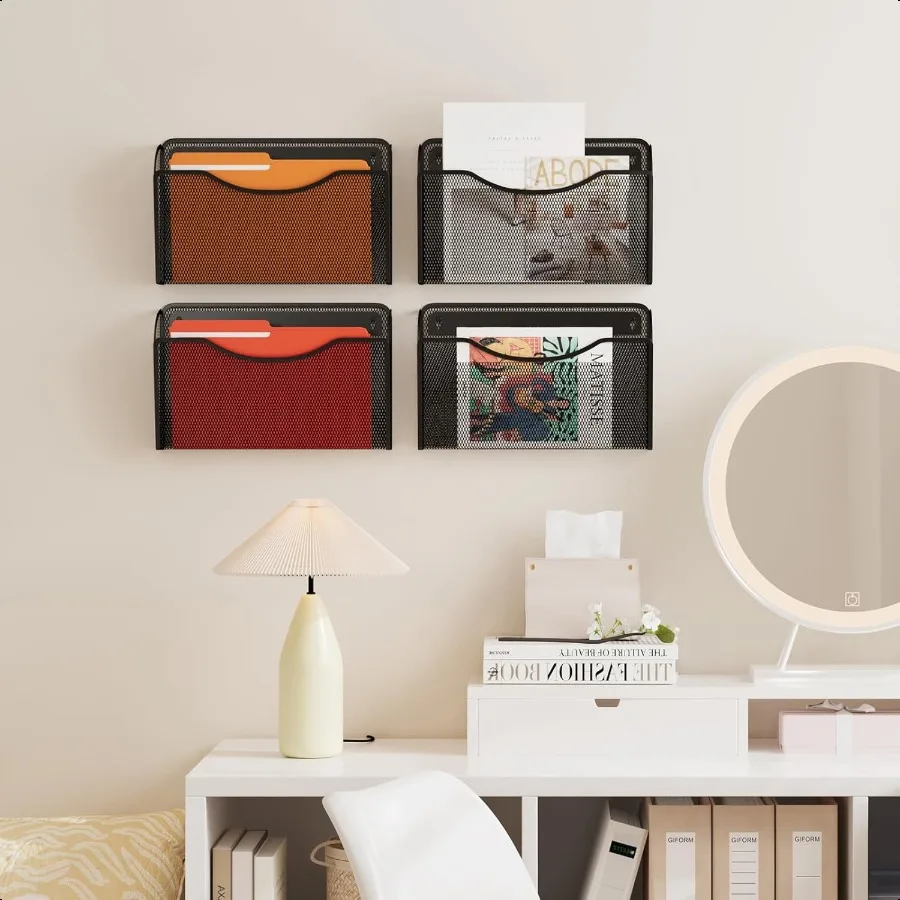 Настенный органайзер для файлов, вертикальная папка для файлов, держатель для папок, подвесная корзина, органайзер для почты для офиса, дома и школы