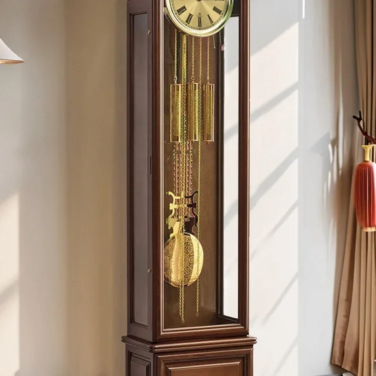 New Chinese-style European-style large desk clock, retro Polaris vertical German Helmler floor, living room home large pendulum