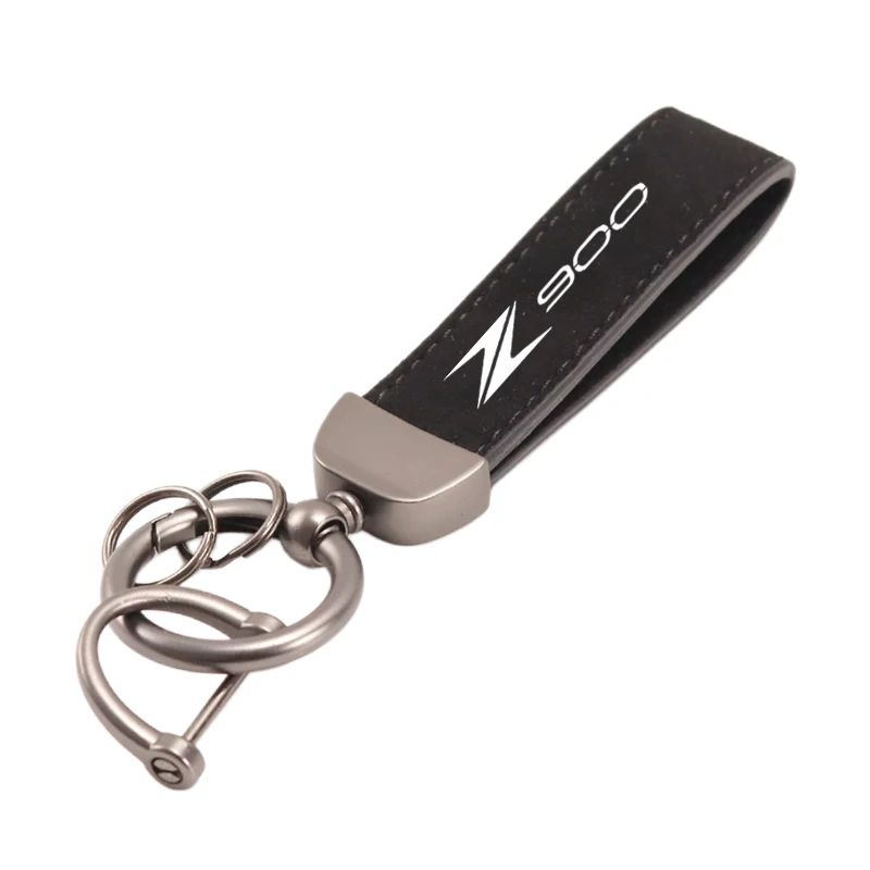 Luxury leather suede keychain suitable for Kawasaki Z900RS Z900 Z900ABS 2017 2018 2019 motorcycle accessories