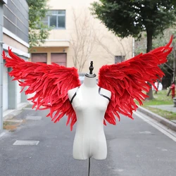 Fairy Bride Wedding Photography Cosplay Props Flame Red Large Angel Feather Wings Performance Props