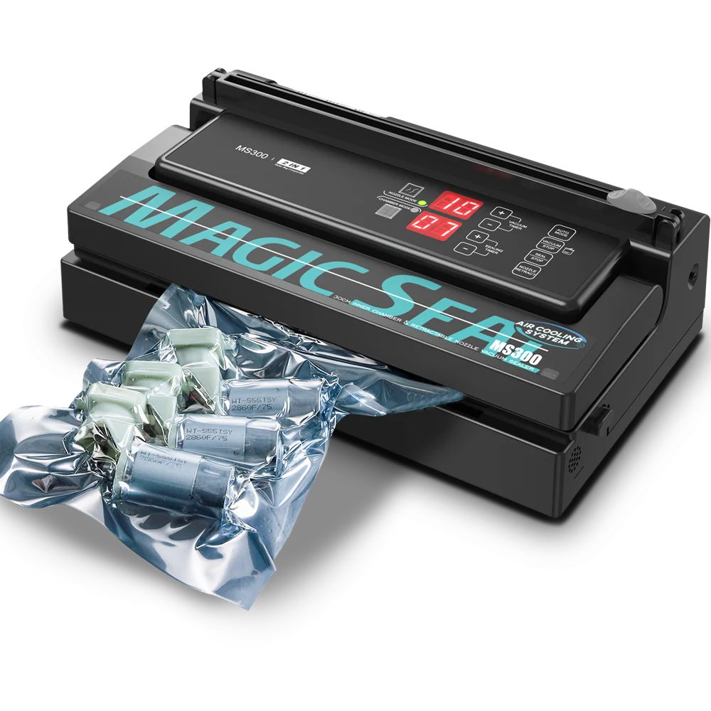 MAGIC SEAL-Machine d'emballage sous vide MS300, commerciale, refroidie par air, pour la conservation des aliments, automatique, pour la maison et la cuisine, avec sacs en mylar