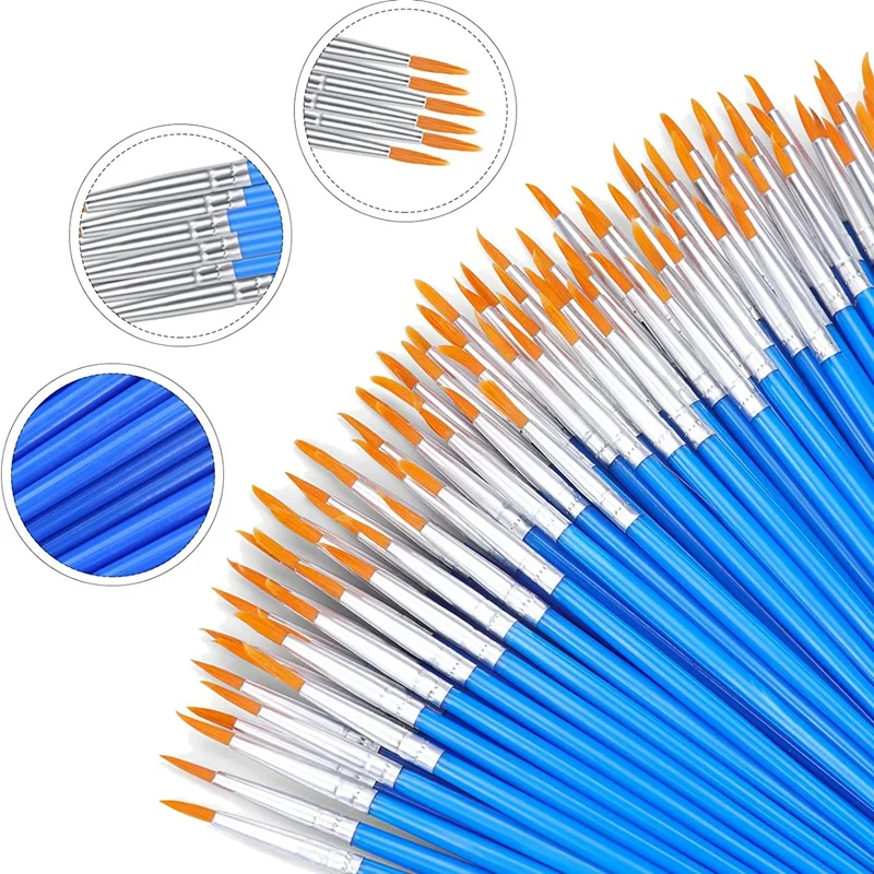 페인트 브러쉬 세트, 나일론 헤어 브러쉬, 아크릴 오일 수채화 아티스트 전문 페인팅 키트, 400 개