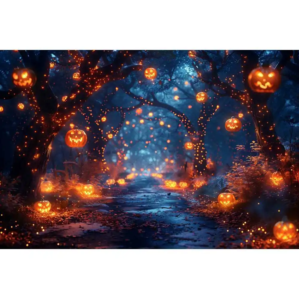 Halloween Backdrop Photozone Tomb Park Star Terrible Night Party Scene Photography Background Photocall for Photo Studio