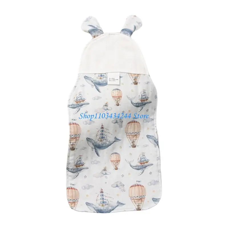 땀 흡수성 백 타올 만화 등받이 타올 유치원 보육원을위한 부드럽고 통기성 유아용 백 패드