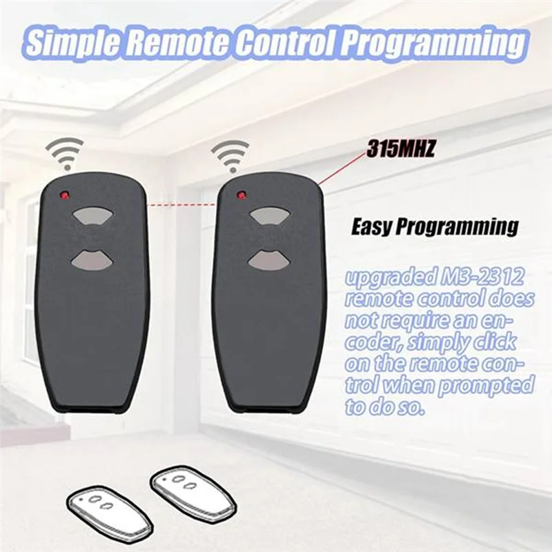 B27B 5PCS M3-2312 Garage Remote For Marantec 315MHZ Remote ,2 Keys Garage Door Remote Controller
