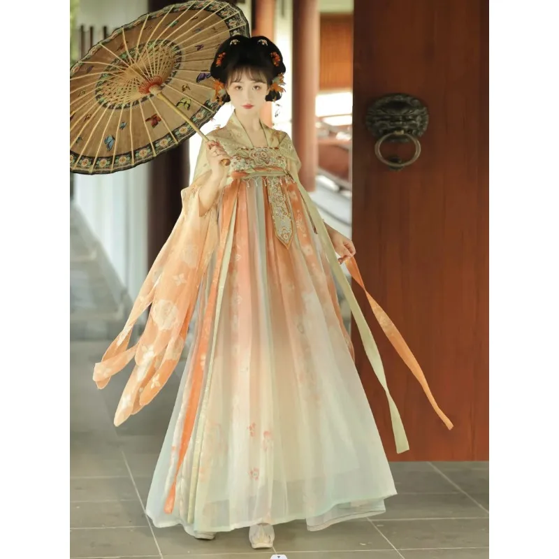 Hanfu Female ClothesTang Style Chest Length Skirt Embroidered Chinese Style Cosplay Costume Hanfu Dress