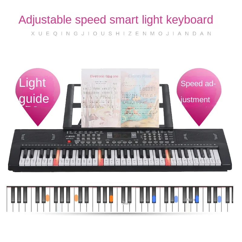 Baby 61 Keys Childrens Electronic Organ 75cm Music Toy Early Education Baby Piano Teclado Controlador Organ Keyboard AA50EO