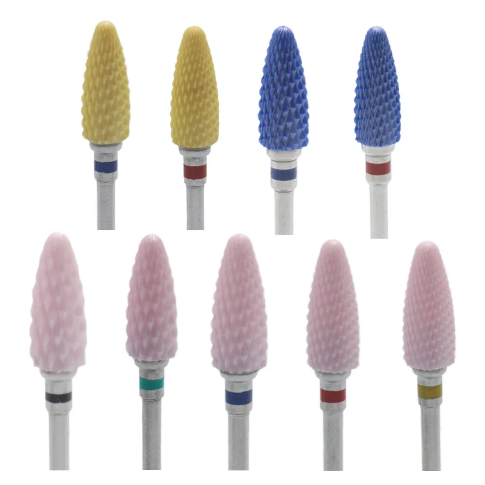 1Pcs Colored Ceramic Nail Drill Bit 2.35mm Shank – Sharp E-File Bit for Gel Polish Removal, Cuticle Care & Manicure