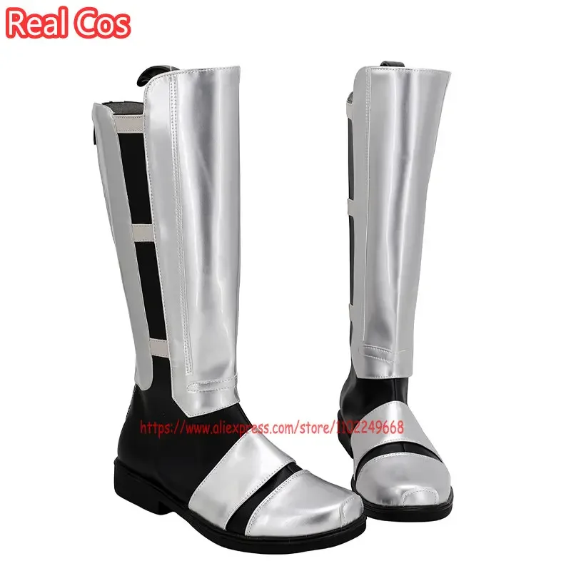 WAT RealCos コスプレ靴スターダースレヴァンウォーズシルバーブーツ衣装ハロウィンパーティー衣装女性のためのアクセサリー 2025 新しい