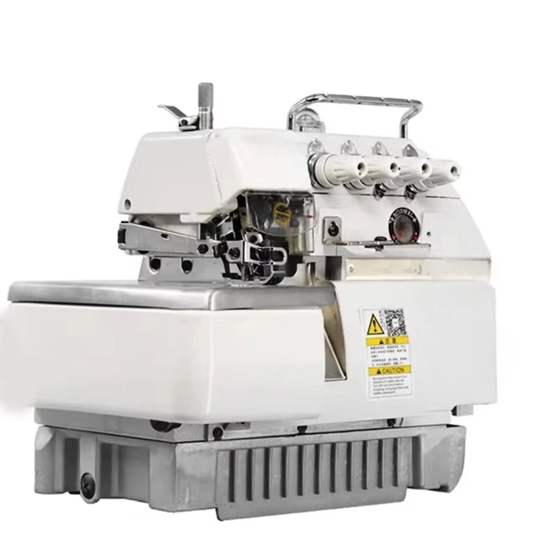 ماكينة خياطة 747D عالية السرعة الصناعية الاوفرلوك غرزة الاستخدام المنزلي محرك سيرفو آلية تغذية يدوية جسم معدني