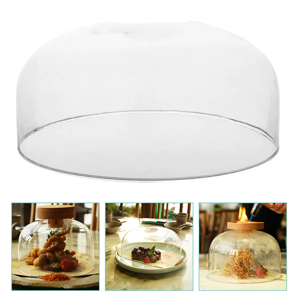 

Smoking Cloche Dome Cover Transparent Cocktail Lid Smoke Infuser Clear Glass Food