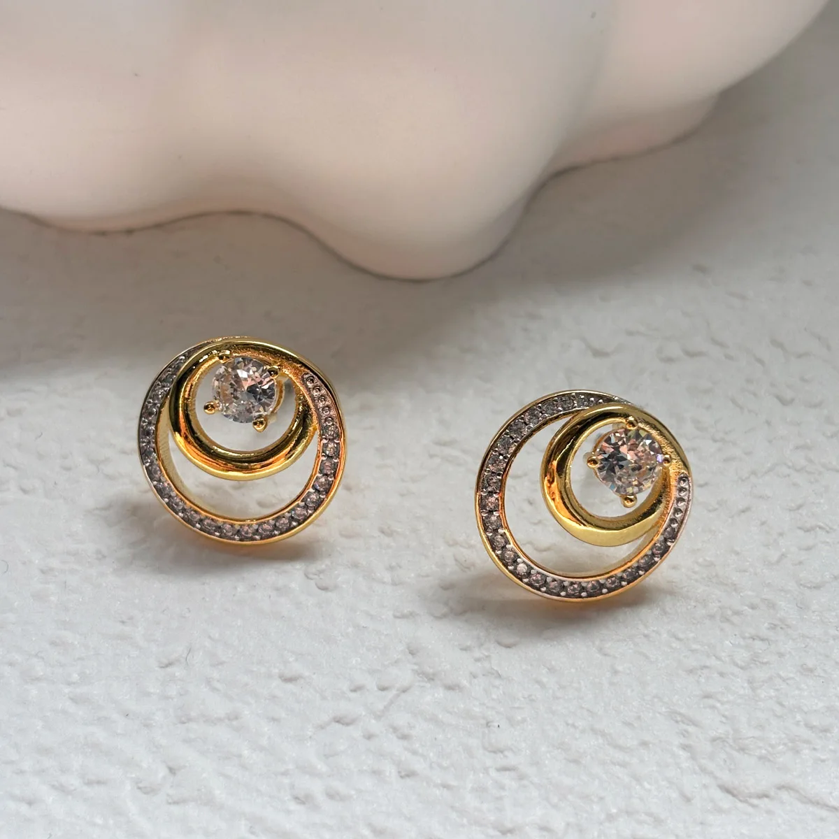 Original 2026 New Spiral Fine Jewelry Set for Women Charms Green Crystal Prong Setting Necklace Spiral Ring Earring Jewelry view 3
